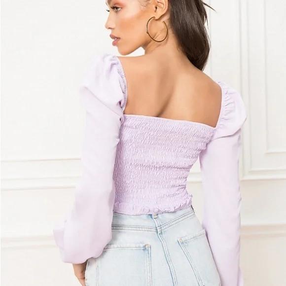 Revolve Superdown Tanya Smocked Shirt - Picture 3 of 4